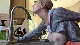 Homemade Kitchen Encounter With Big-Titted Teen